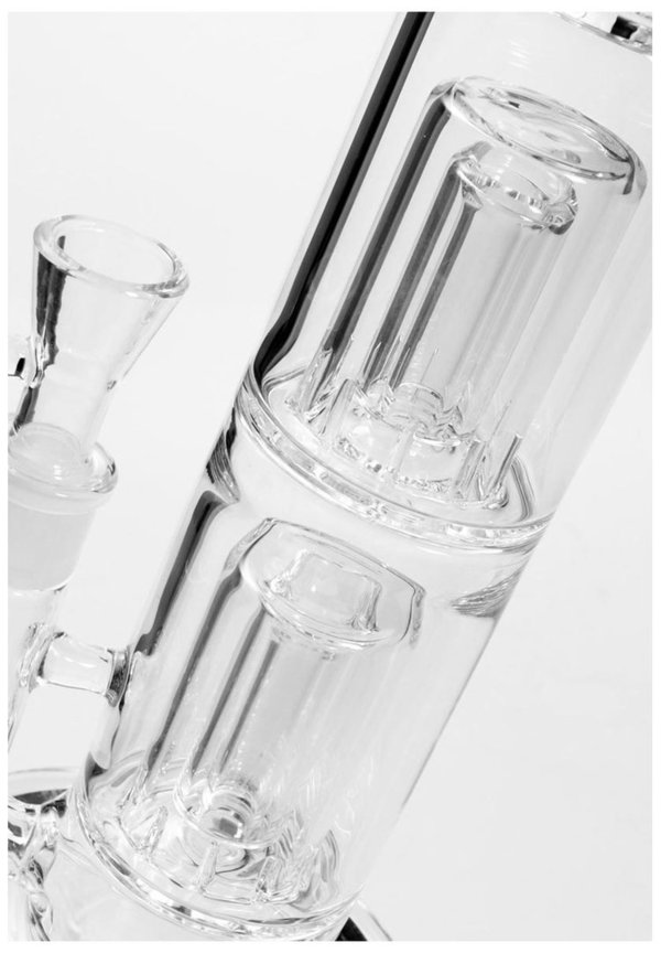 "Blaze Glass" Bong 2x 2-Kammer Inlineperkolator (GB0152)