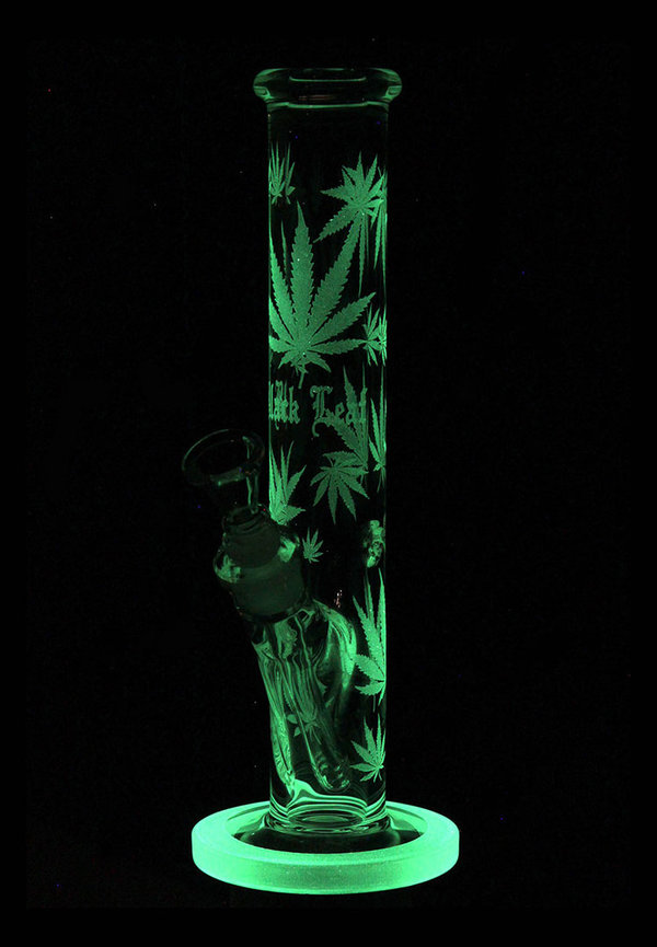 Glasbong Hanfblatt "Glow in the Dark" 7mm (GB0162)