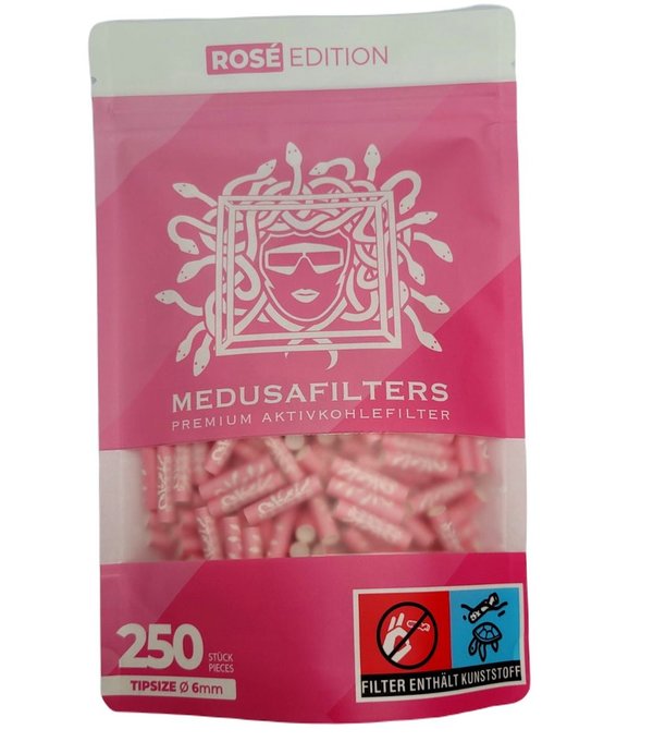 Medusa Aktivkohlefilter rose Edition 6mm, 250 Stück (TIP0035)